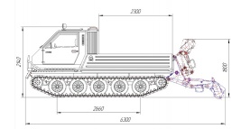 Комплекс для рекультивации почвы на базе снегоболотохода СМ-581-01